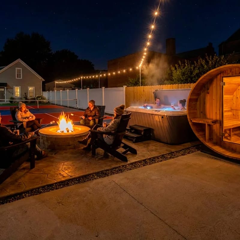 Modern Retreat w/ Pickleball, Sauna + Hot Tub